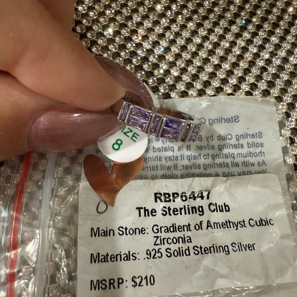 The Sterling Club Amethyst Gradient Ring